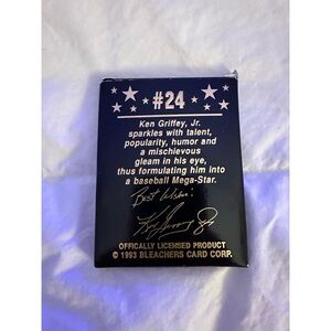 NEW Bleachers 1993 Ken Griffey Jr. of the Seattle Mariners 23 Karat Gold Cards